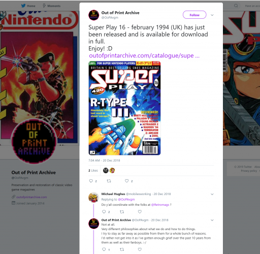 2019-01-29 22_50_08-Out of Print Archive on Twitter_ _Super Play 16 - february 1994 (UK) has just be.png