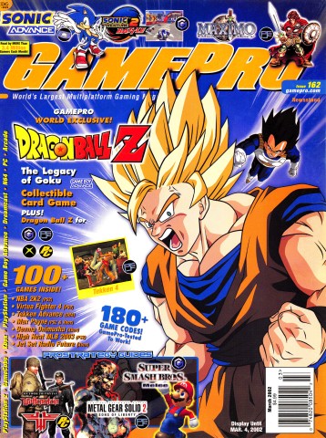 Gamepro Magazine Issue #162 March 2002 Final Dragon ball Z, Sonic adventure  2