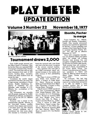 Play Meter Update Edition Vol.03 No.22 (November 18, 1977)