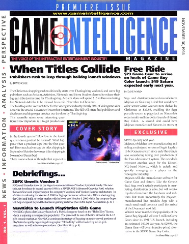 Game Intelligence No. 1 Vol. 1 (November 30, 1998)