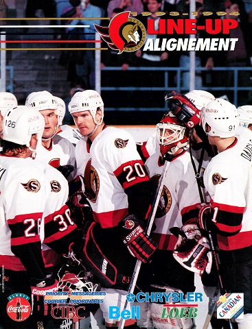 1993-1994 Ottawa Senators Line-Up