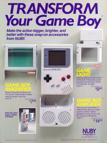 NUBY Gameboy Accessories