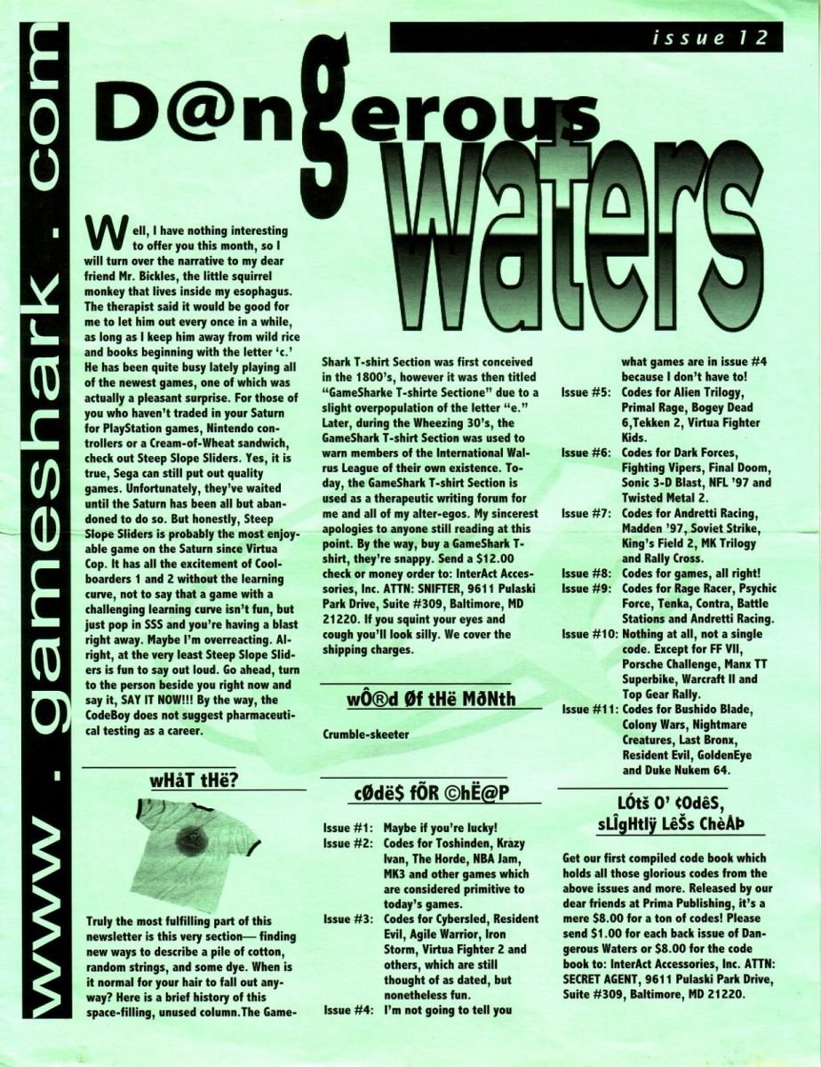 Dangerous Waters 12 - Dangerous Waters/Game Shark Magazine - Retromags