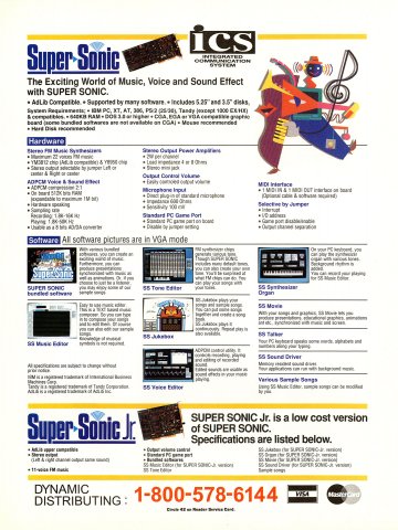 ICS Super Sonic Jr. sound card