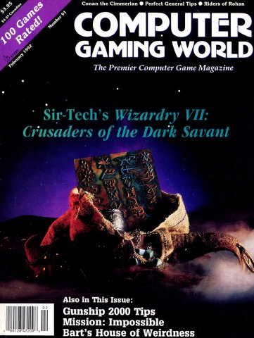 Computer Gaming World Issue 091 February 1992