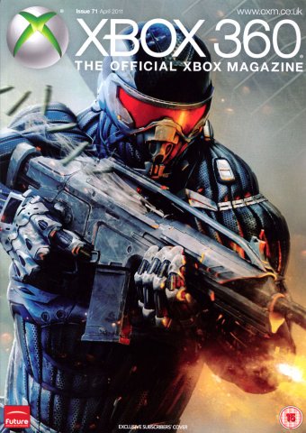 XBOX 360 The Official Magazine Issue 071 April 2011 subscriber's cover