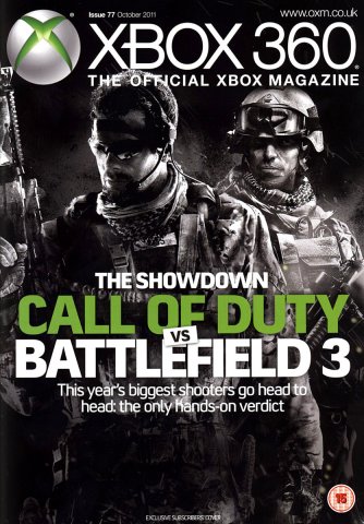 XBOX 360 The Official Magazine Issue 077 October 2011 subscriber's cover