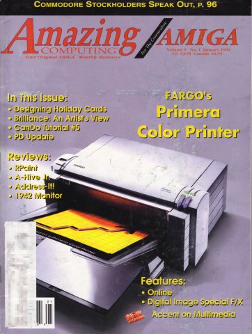 Amazing Computing Issue 094 Vol. 09 No. 01 (January 1994)