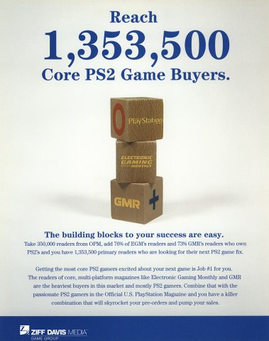Ziff Davis Media marketing insert "Core PS2 Game Buyers" (2004)