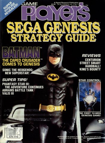Game Player's Sega Genesis Strategy Guide Vol 2 No 3 cover