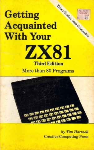 Getting Acquainted With Your ZX81, Third Edition