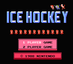 Ice Hockey Title Screen