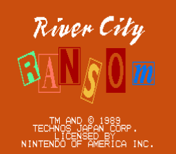 River City Ransom Title Screen