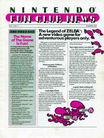 Nintendo Fun Club News Issue 002 Summer 1987