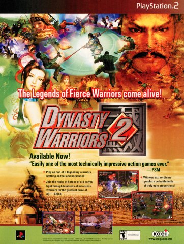 Dynasty Warriors 2 (January, 2001)