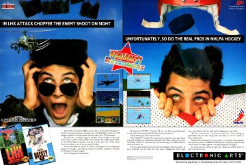 LHX Attack Chopper and NHLPA Hockey Sega MegaDrive Ads (UK) NEEDS REPLACING