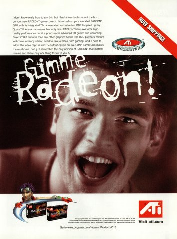 ATI Radeon graphics cards (November, 2000)