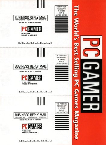 PC Gamer subscription cards (November, 2000) 02