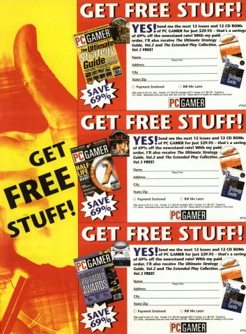 PC Gamer subscription cards (December, 2000) 01