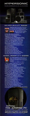 Hypersonic Performance PC Systems (November, 2000)