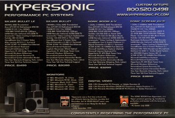 Hypersonic Performance PC Systems (December, 2000)