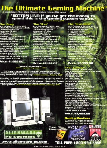 Alienware Ultimate Gaming Machine (May, 1998)