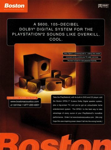 Boston Acoustics DPS 5.1 speaker system (December, 2000)