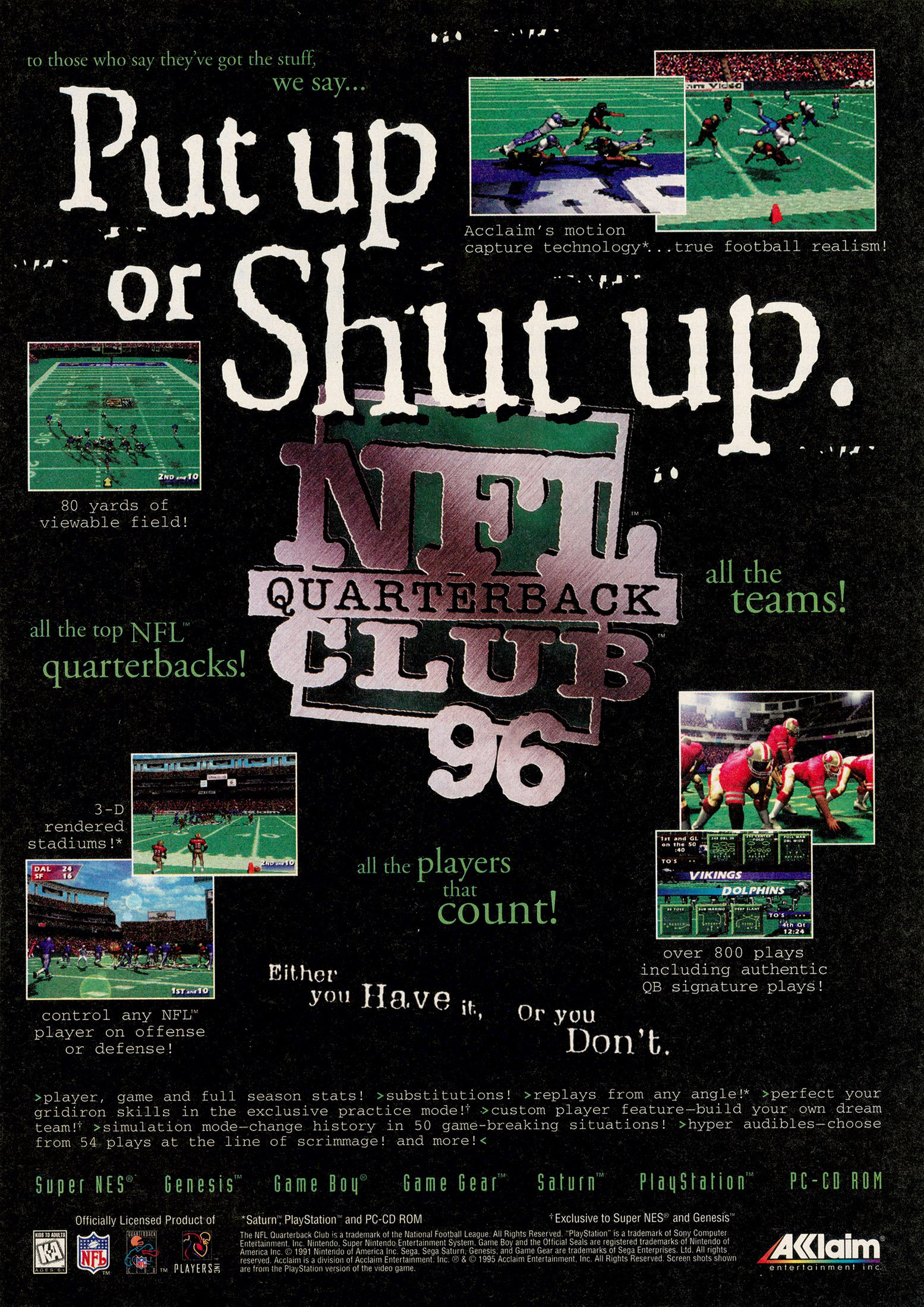 NFL Quarterback Club 96 (November, 1995) - N - Retromags Community
