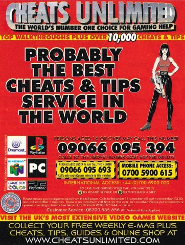 Cheats Unlimited (UK) (March, 2001)