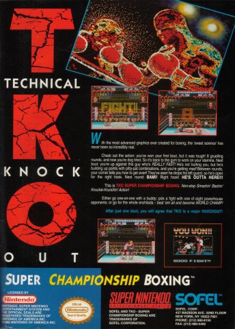 TKO Super Championship Boxing (February, 1993)