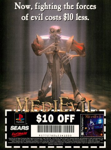 MediEvil Sears coupon (November, 1998)