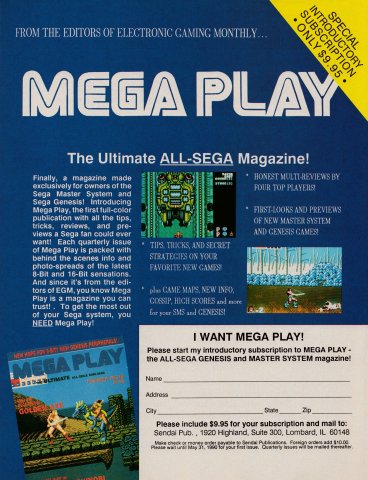 Mega Play subscription (April, 1990)