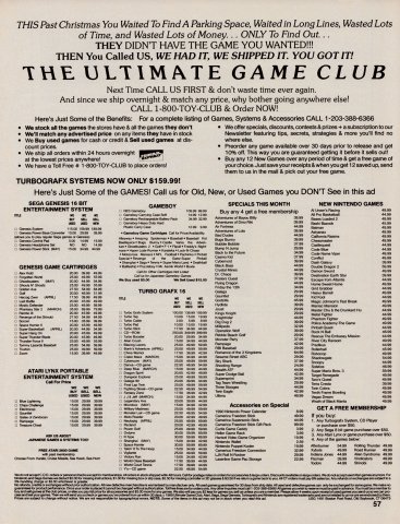 Ultimate Game Club (April, 1990)