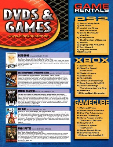 Blockbuster DVD and Game Rentals (Canada) (November, 2002) 02