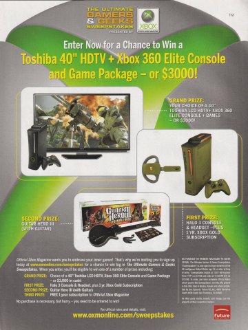 Official Xbox Magazine Ultimate Gamers & Geeks Sweepstakes (April, 2008)