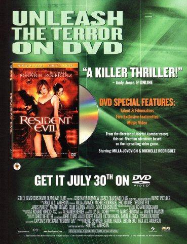 Resident Evil (film) (July, 2002)
