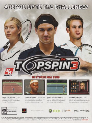 Top Spin 3 (April, 2008)