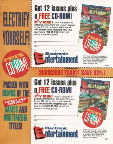 Electronic Entertainment Subscription Cards (1995) 01