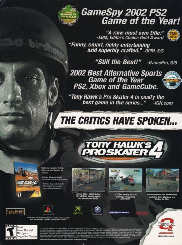 Tony Hawk's Pro Skater 4 (May, 2003)