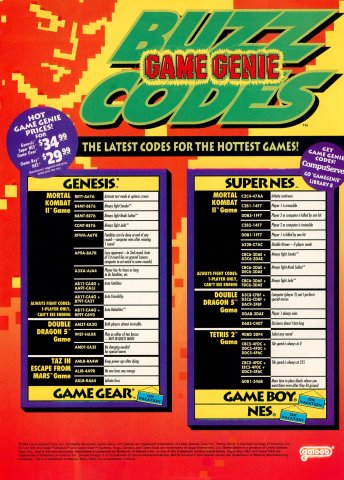 Galoob Game Genie (November, 1994)