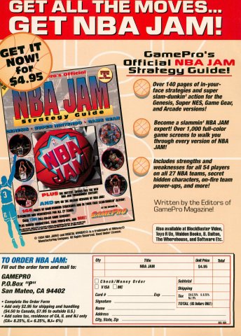 GamePro's Official NBA Jam Strategy Guide (November, 1994)