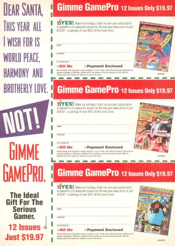 GamePro subscription cards (November, 1994) 01