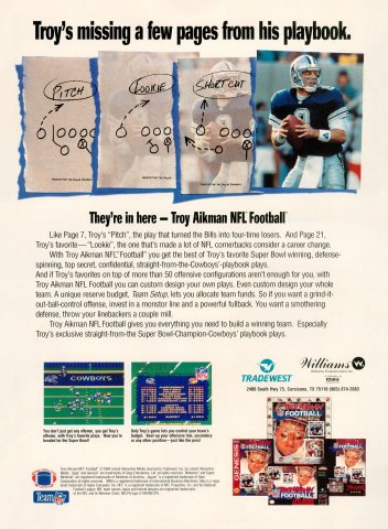 Troy Aikman NFL Football (November, 1994)