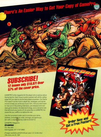 GamePro Subscription (March, 1990)