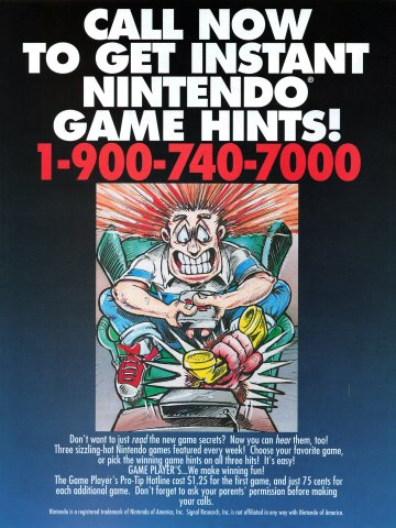 Game Player's Pro-Tip Hotline (February 1992)