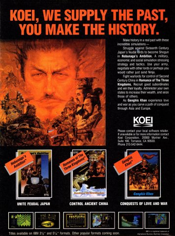 Romance of the Three Kingdoms (October 1988)