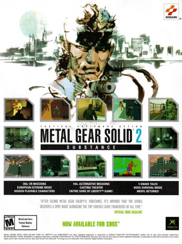 Metal Gear Solid 2: Substance (January 2003)