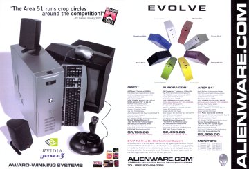 Alienware gaming PCs (May 2001)