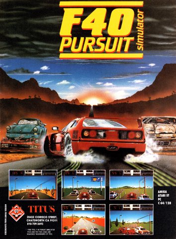 F40 Pursuit Simulator (Summer 1989)