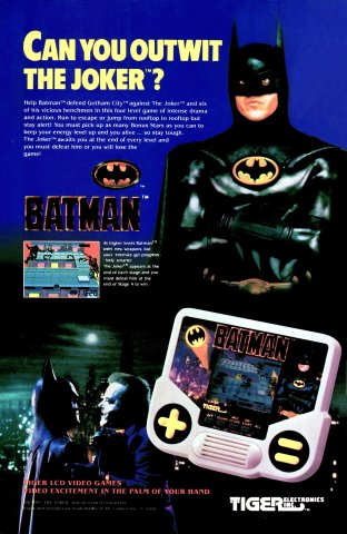 Batman Tiger LCD Video Game (July 1990)